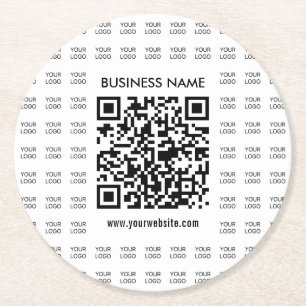 Dessous-de-verre Rond En Papier Créer instantanément un code QR scannable et un mo