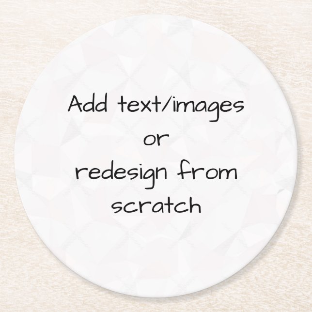 Dessous-de-verre Rond En Papier Créer votre propre Customisé (Devant)