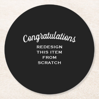 Dessous-de-verre Rond En Papier Créez votre propre