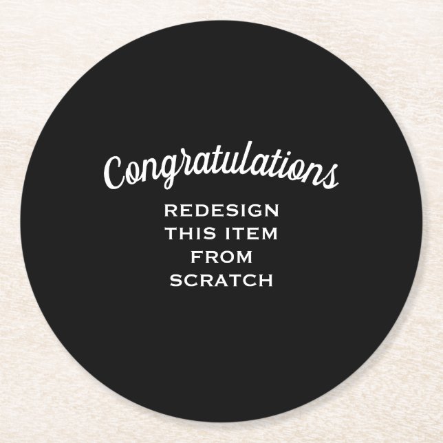 Dessous-de-verre Rond En Papier Créez votre propre (Devant)