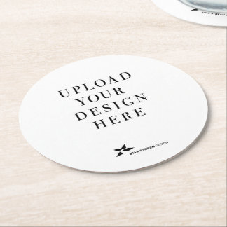 Dessous-de-verre Rond En Papier Créez votre propre design