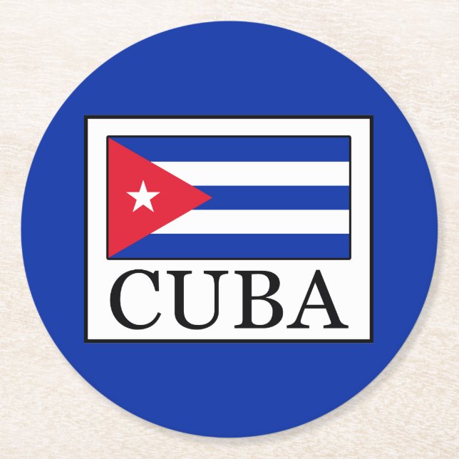 Dessous-de-verre Rond En Papier Cuba (Devant)