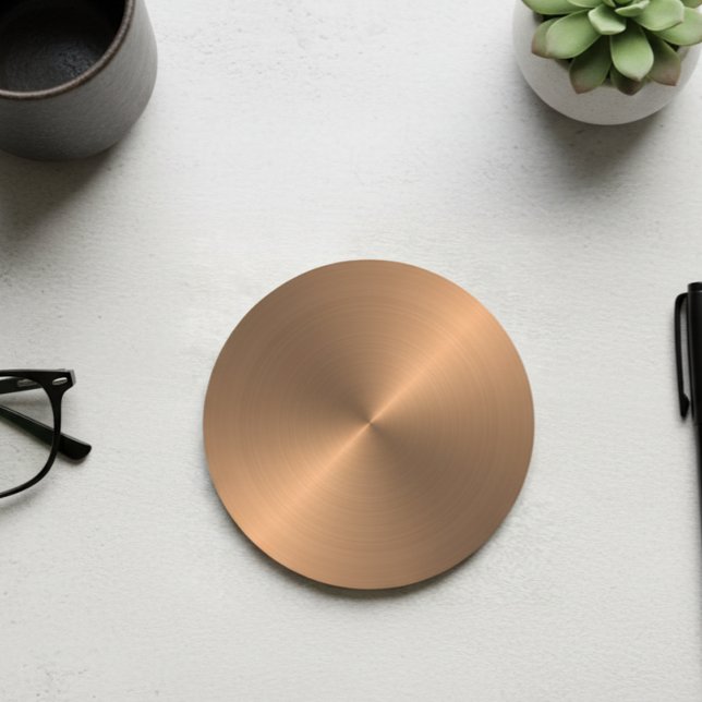 Dessous-de-verre Rond En Papier Cuivre Métal Look Circulaire Métal (Créateur téléchargé)