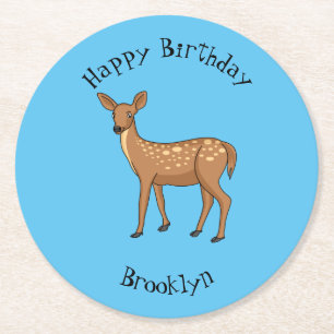 Dessous-de-verre Rond En Papier Cute spotted of er cartoon