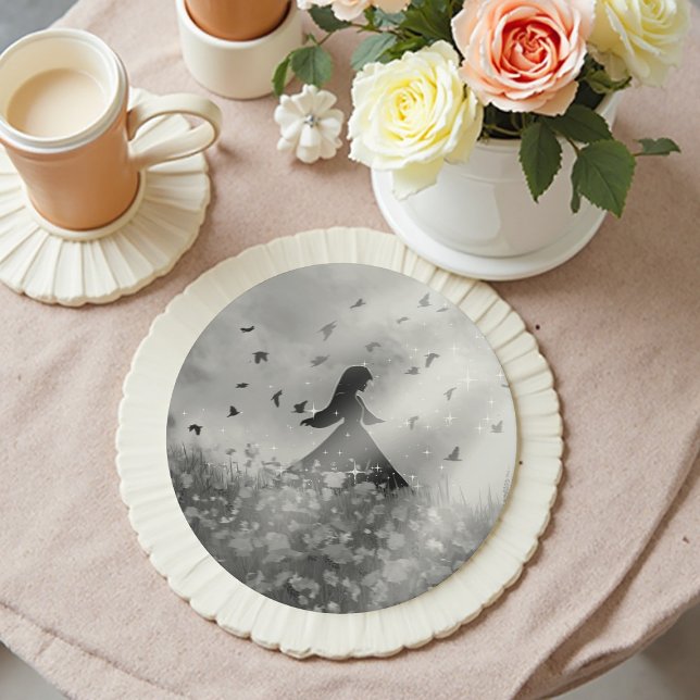 Dessous-de-verre Rond En Papier Danse avec les oiseaux (Créateur téléchargé)
