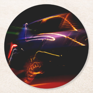 Dessous-de-verre Rond En Papier danse de voiture violette