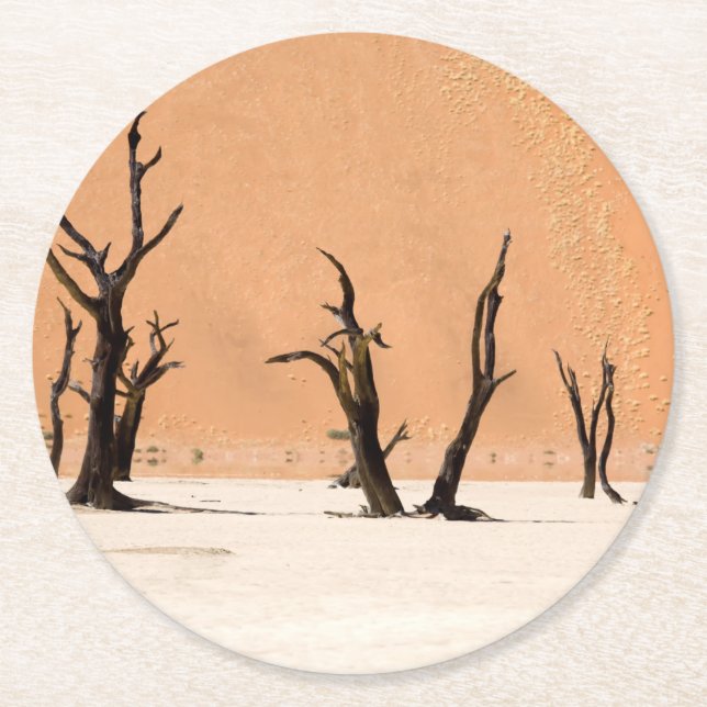 Dessous-de-verre Rond En Papier Dead Vlei, Namibia (Devant)