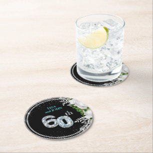 Dessous-de-verre Rond En Papier Décoration de fête pour les 60 ans de mariage de d