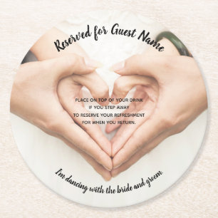 Dessous-de-verre Rond En Papier Des dessous de verre de mariage - ne prenez pas ma