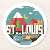 Dessin géométrique de St Louis, Missouri