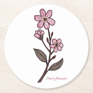 Dessous-de-verre Rond En Papier Dessous de verre Cherry Blossom