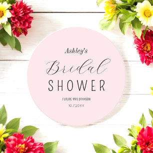 Dessous-de-verre Rond En Papier Dessous de verre chic rose noir pour la fête de ma