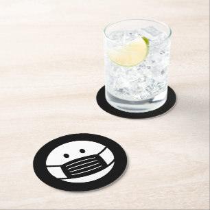 Dessous-de-verre Rond En Papier dessous de verre de boisson personnalisé avec ic