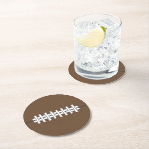 Dessous-de-verre Rond En Papier Dessous de verre de football cadeau