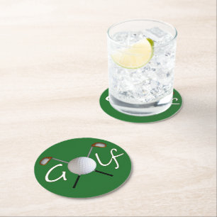 Dessous-de-verre Rond En Papier Dessous de verre de golf