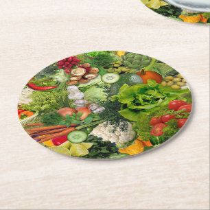 Dessous-de-verre Rond En Papier Dessous de verre de légume
