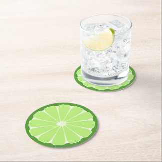 Dessous-de-verre Rond En Papier Dessous de verre de papier à morceau de chaux