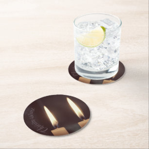 Dessous-de-verre Rond En Papier Dessous de verre de papier décoratif Noël
