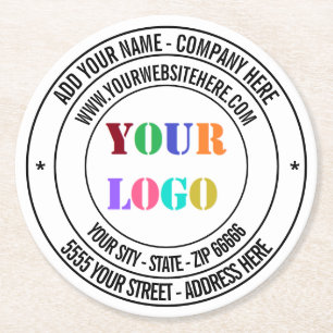 Dessous-de-verre Rond En Papier Dessous de verre de papier d'entreprise personnali