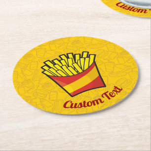 Dessous-de-verre Rond En Papier Dessous de verre de papier rond Fries