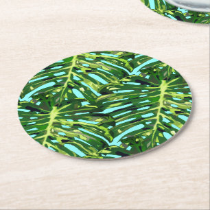 Dessous-de-verre Rond En Papier Dessous de verre de papier tropical