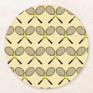 Dessous-de-verre Rond En Papier Dessous de verre de tennis