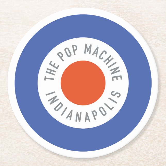 Dessous-de-verre Rond En Papier Dessous de verre du Roundel Party (Devant)