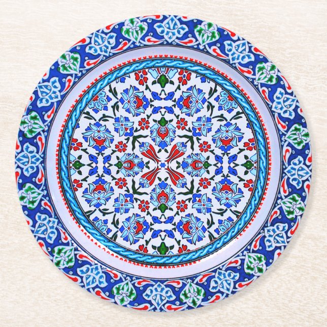 Dessous-de-verre Rond En Papier Dessous de verre élégants en papier (Devant)