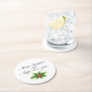 Dessous-de-verre Rond En Papier Dessous de verre en papier de Noël