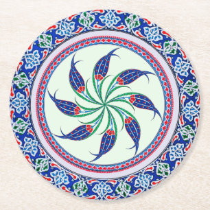 Dessous-de-verre Rond En Papier Dessous de verre en papier élégants et luxueux