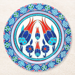 Dessous-de-verre Rond En Papier Dessous de verre en papier élégants et luxueux