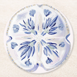 Dessous-de-verre Rond En Papier Dessous de verre en papier La vie marine côtière