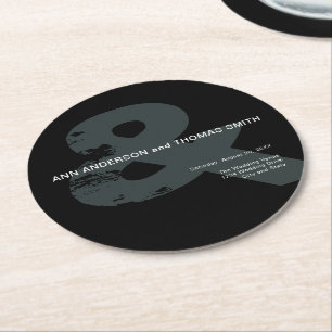 Dessous-de-verre Rond En Papier Dessous de verre en papier Mariage Rustique modern