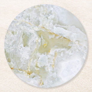 Dessous-de-verre Rond En Papier Dessous de verre en papier Motif en pierre naturel