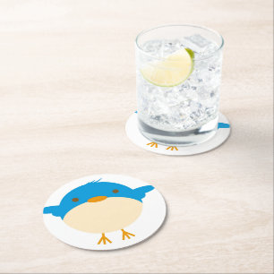 Dessous-de-verre Rond En Papier Dessous de verre en papier oiseau
