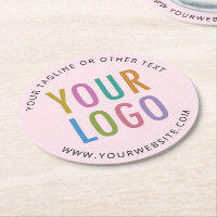 Dessous de verre en papier personnalisés rose logo