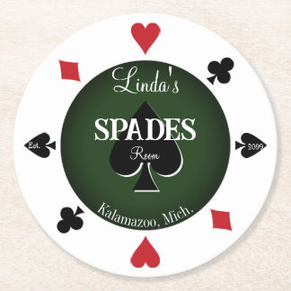 Dessous-de-verre Rond En Papier Dessous de verre en papier rond pour salle de jeu 