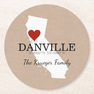 Dessous-de-verre Rond En Papier Dessous de verre faits sur commande de papier de