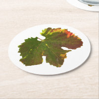 Dessous de verre - Feuille de raisin vert