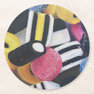 Dessous-de-verre Rond En Papier Dessous de verre Licorice Allsports
