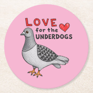 Dessous-de-verre Rond En Papier Dessous de verre "Love for The Underdogs"