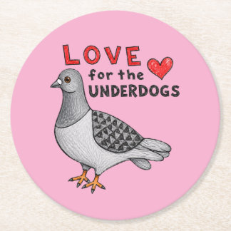 Dessous-de-verre Rond En Papier Dessous de verre "Love for The Underdogs"
