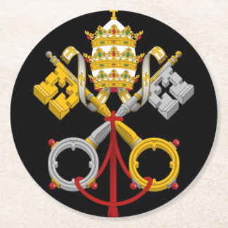 Dessous-de-verre Rond En Papier Dessous de verre Papal Keys