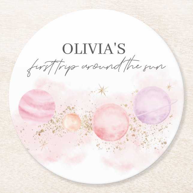 Dessous-de-verre Rond En Papier Dessous de verre papier (Devant)