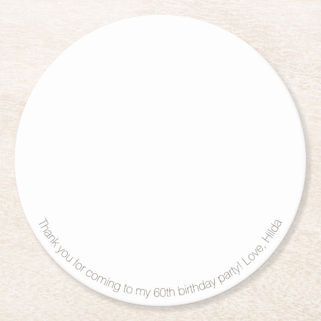 Dessous-de-verre Rond En Papier Dessous de verre papier (Devant)