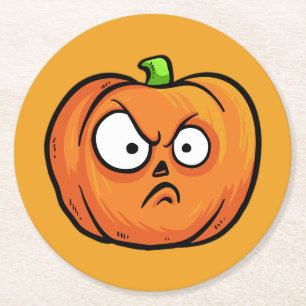 Dessous-de-verre Rond En Papier Dessous de verre papier Citrouille Halloween 2