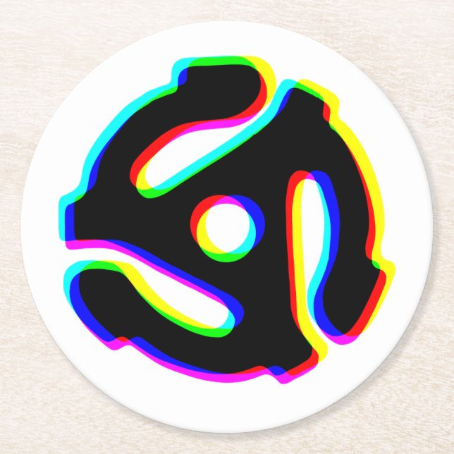 Dessous-de-verre Rond En Papier dessous de verre papier de l'adaptateur d'enregist (Devant)