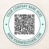 Dessous de verre papier personnalisé QR Code et te