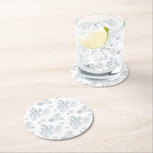 Dessous-de-verre Rond En Papier Dessous de verre papier Snowflake Winter Wonderlan
