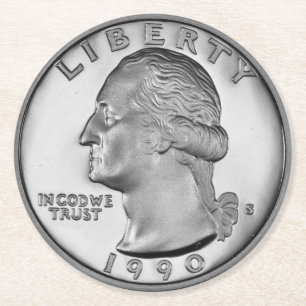 Dessous-de-verre Rond En Papier Dessous de verre quarts réglés